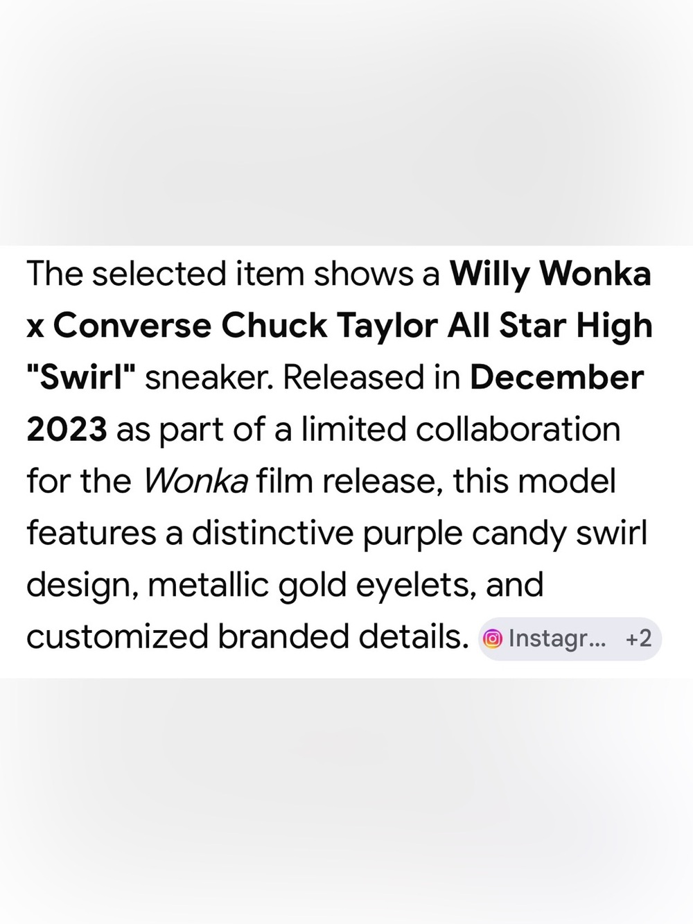 Converse x Wonka All Star Candy Swirl High-Top Sneakers w/Golden Ticket Accents - Picture 3 of 16